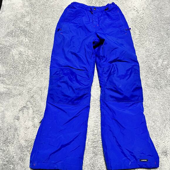 Lands End Snow Pants Kids Youth Boys 12 Blue Ski Nylon ** - Picture 1 of 8